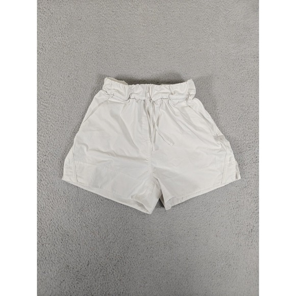 Lululemon Shorts Womens XXXS White High Rise Paperbag Waist Drawstring LWTCG5S - Picture 1 of 14